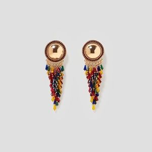 Beautiful - Zara Metal and Glass Earrings